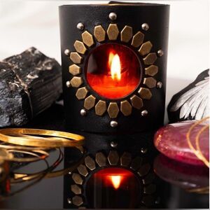 Dillon Luxury Candles Designer Candle “Alice's Looking Glass” Black Leather